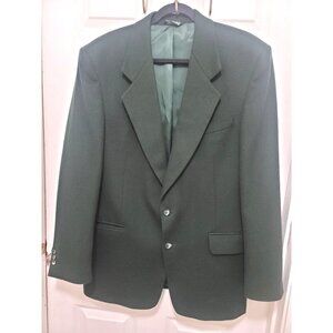 VITO RUFOLO Green Wool / CASHMERE Men's Blazer Notch Lapel & Button Closure SZ 4